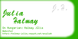 julia halmay business card